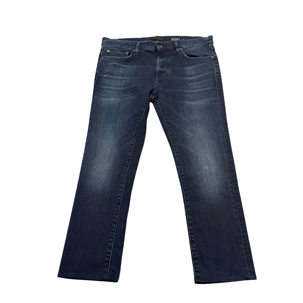 John Varvatos Wight Jeans Mens‎ Slim Fit Dark Wash Blue 34 Denim Star USA Casual